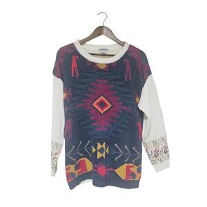 Vintage Empress Southwestern Sweater Women's Sz M Chucky Casual Aztec Inspired